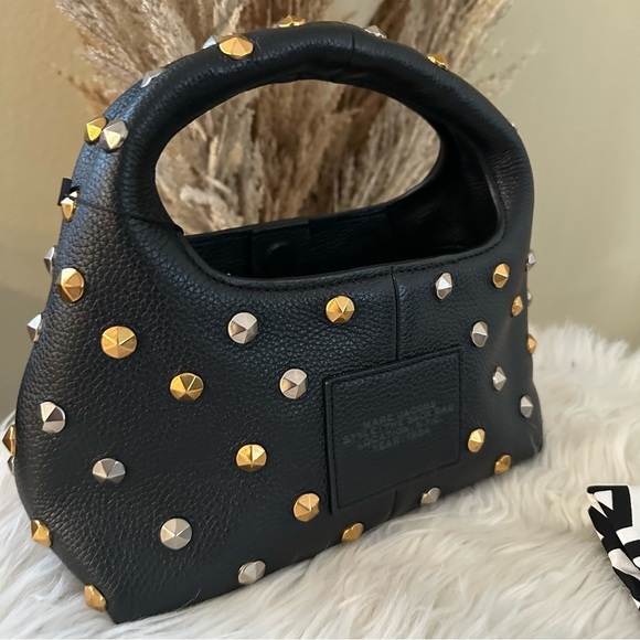 Marc Jacobs THE GLAM STUDS LEATHER MINI SACK BAG - Picture 4 of 14